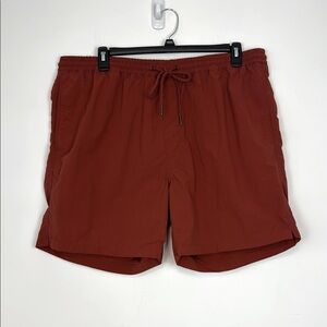 Madewell Athletic Shorts in Rust Red